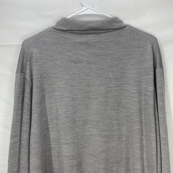 Marshall Field’s Heathered Gray Merino Wool Collared Sweater Size XXL - Picture 8 of 12
